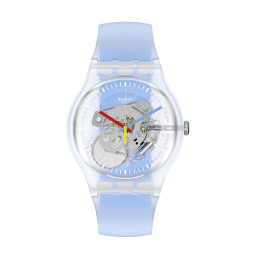 SWATCH NEW GENT CLEARLY BLUE STRIPED - SUOK156